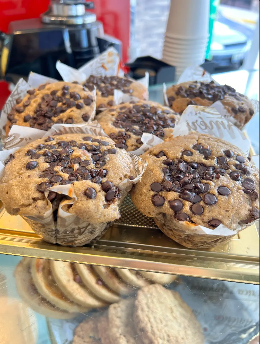 Muffin de plátano con chispas de chocolate