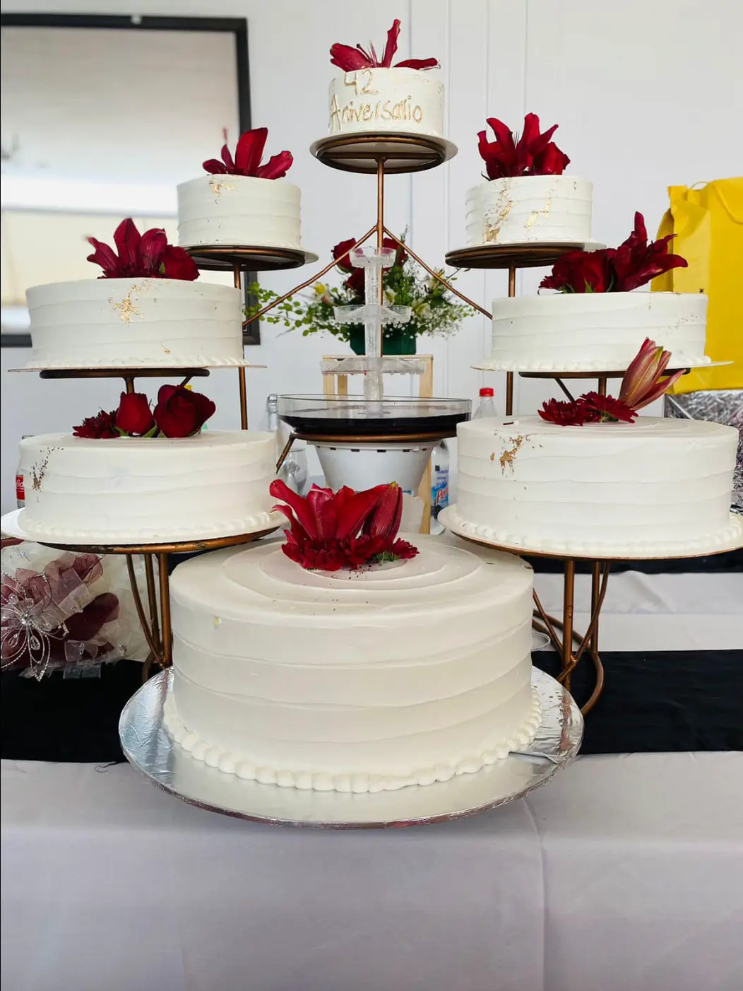 Pasteles de bodas.